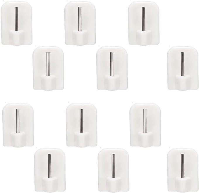 Solidchoice - Set van 12 Zelfklevende Haakjes voor Gordijnen