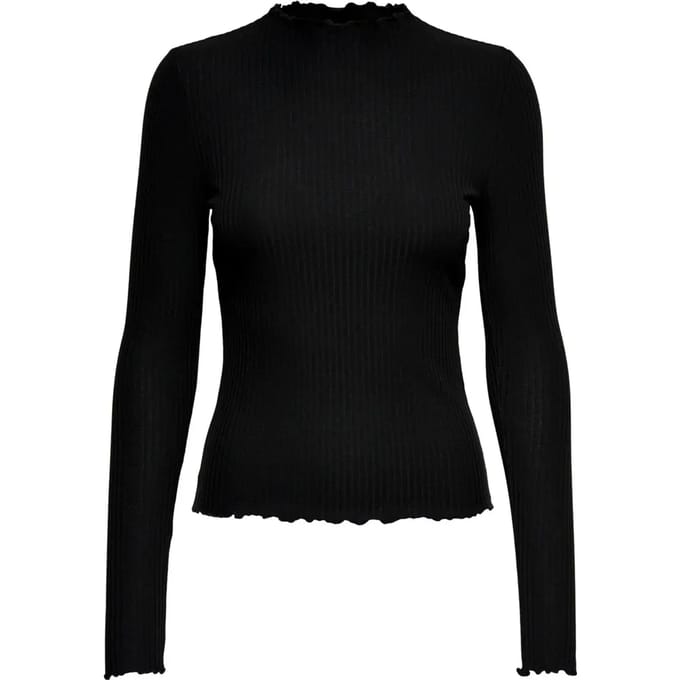 Slim fit shirt met lange mouwen met viscose, model 'EMMA'