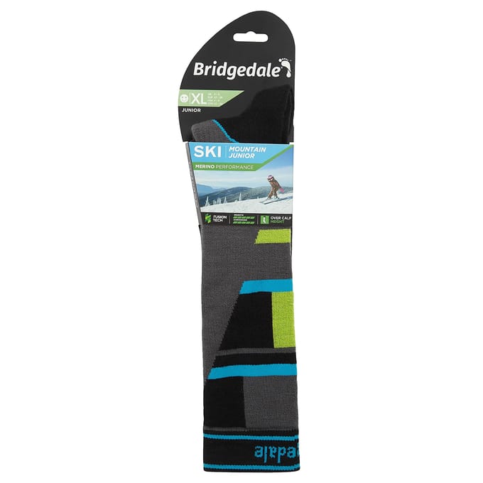 Ski Mountain Junior Racer Over Calf Merino Prestatie Sokken