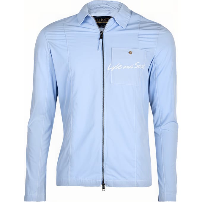 Lyle & Scott Panelled Overshirt Blue Water Taglia: S | Camicie Casual Outlet | Uomo | Blu