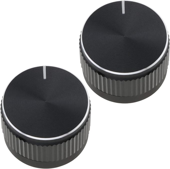 Radio Knop - Volume Knop - Auto Interieur - Duurzaam Plastic - 20x13mm - Zwart