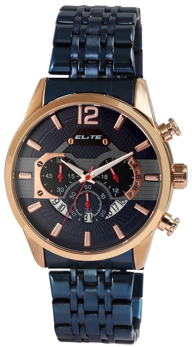 Elite herenhorloge roestvrij staal datumweergave