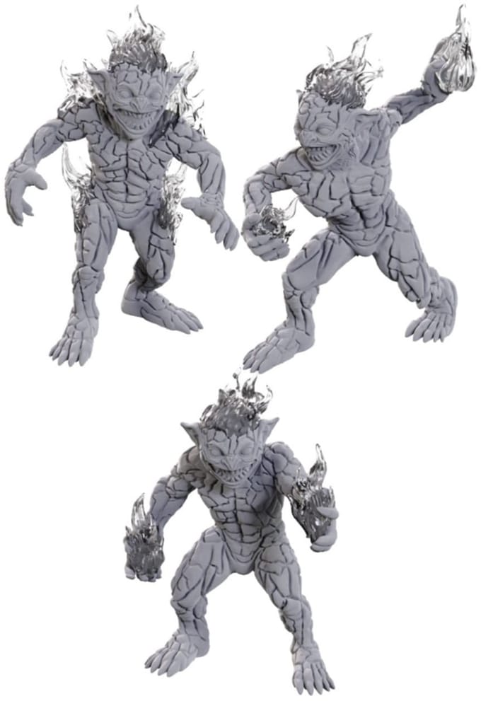 Wizkids D&D Nolzur's Marvelous Miniatures Unpainted Miniatures Magmins Miniature Gaming & Tabletop