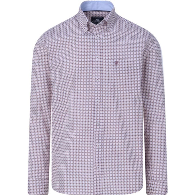 Campbell Casual overhemd met lange mouwen