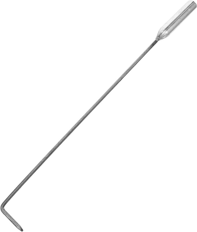 Haardpook - Vuurtang Pookstok - Vuur Aanpassen - Antislip Handgreep - 40.9 cm - Zilver