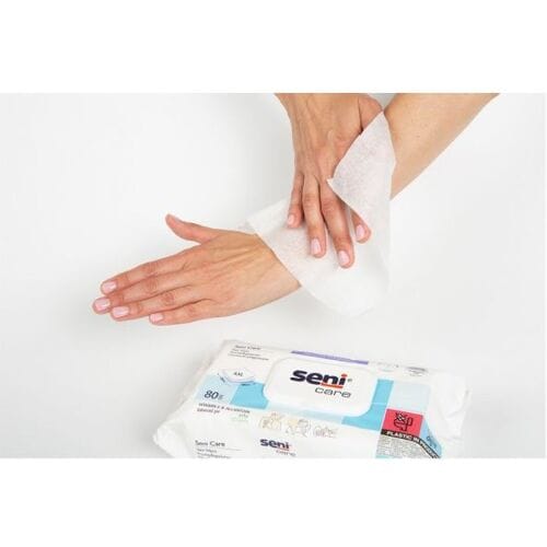 Seni Care Wet Wipes - 8 pakken van 80 doekjes