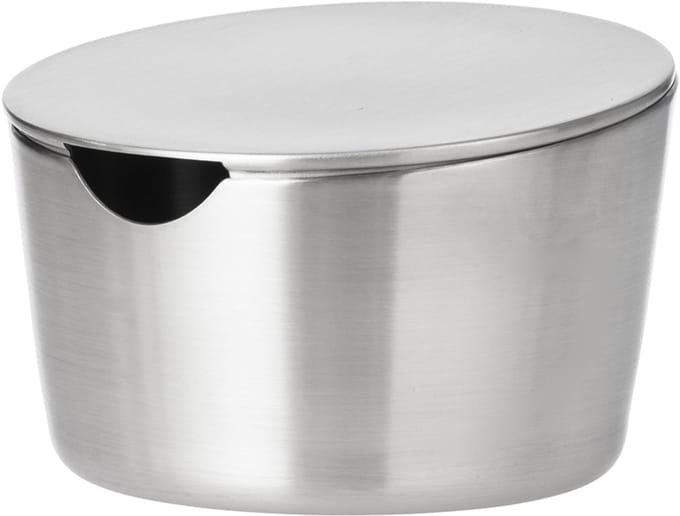 Esmeyer suikerpot met deksel VISTA, rond, zilver