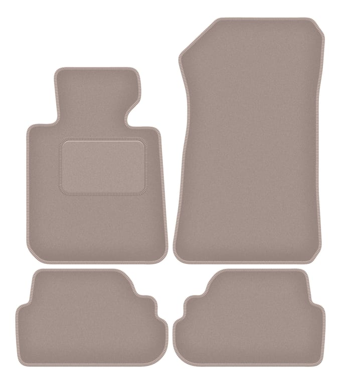 Beige veloursmatten voor: BMW 1 E81 hatchback (2004-2011)