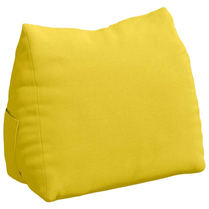 vidaXL Rugkussen Lichtgeel 45 x 20 x 35 cm Stof