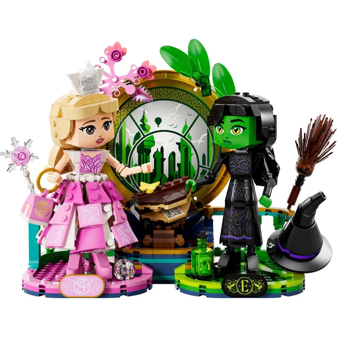 LEGO Wicked Elphaba en Glinda figuren, Bouwbare Speelgoed Poppetjes van Personages 75682