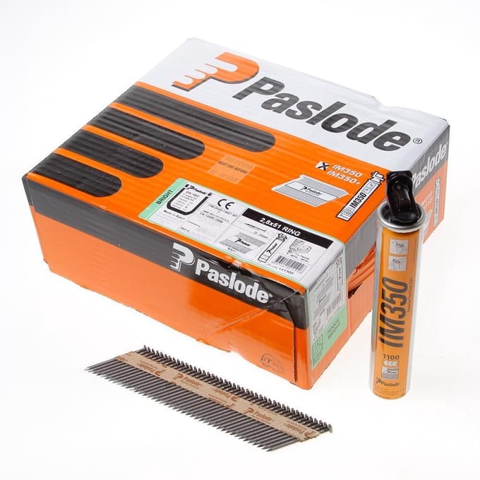 Paslode d-kop stripnagels ring 2,8 x 51mm blank - 3300 Stuks