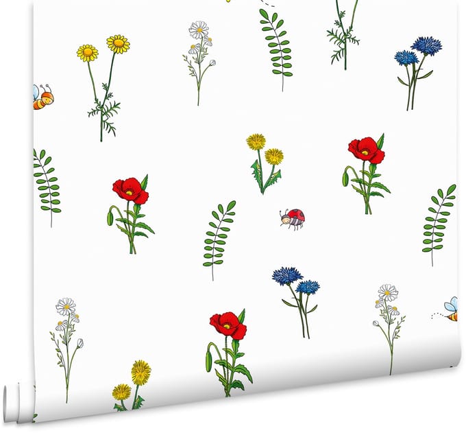 Fien & Teun - Behang Bloemenfeest