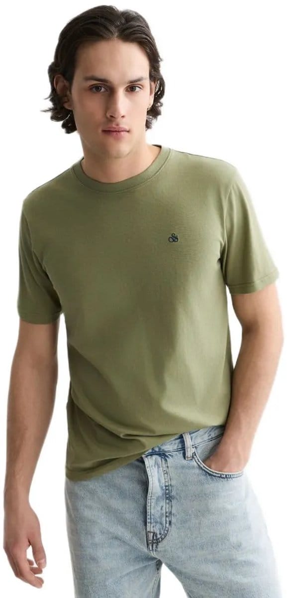 T-shirt met Labelstitching en Ronde hals