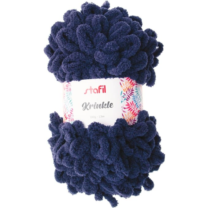 Wol "Krinkle" - Donkerblauw