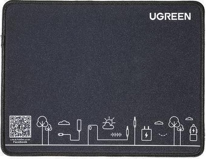 Ugreen Silicone Muismat - 260 x 200 x 2 mm - Rustige print - gaming matje