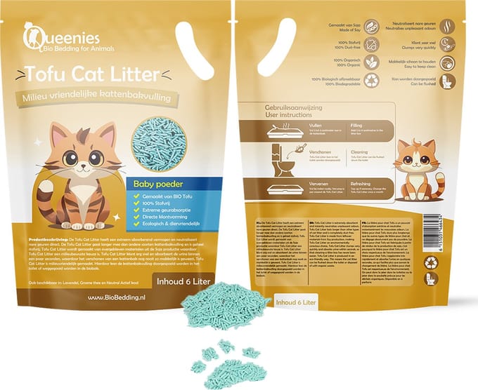 Tofu Cat Litter - baby poeder - 6 liter
