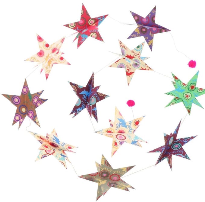 MoreThanHip - Papieren slinger met 3D sterren - Stella - 200 cm