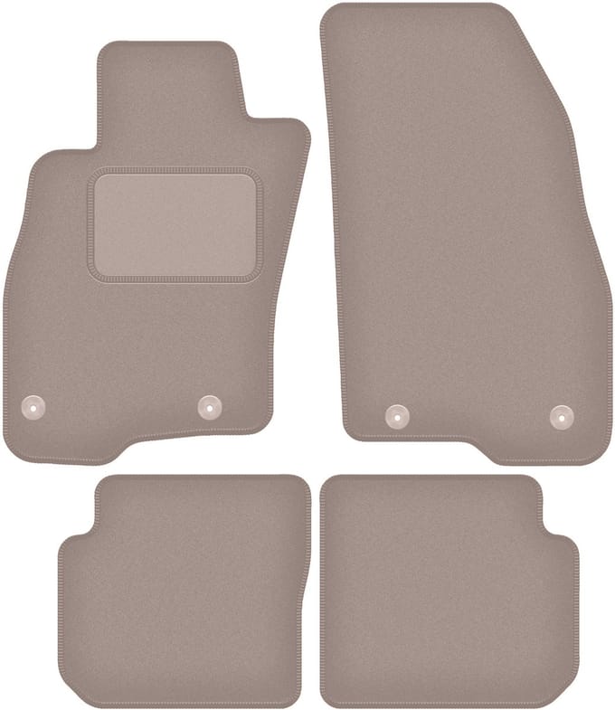 Beige veloursmatten voor: Fiat Punto 12' hatchback (2012-2018)