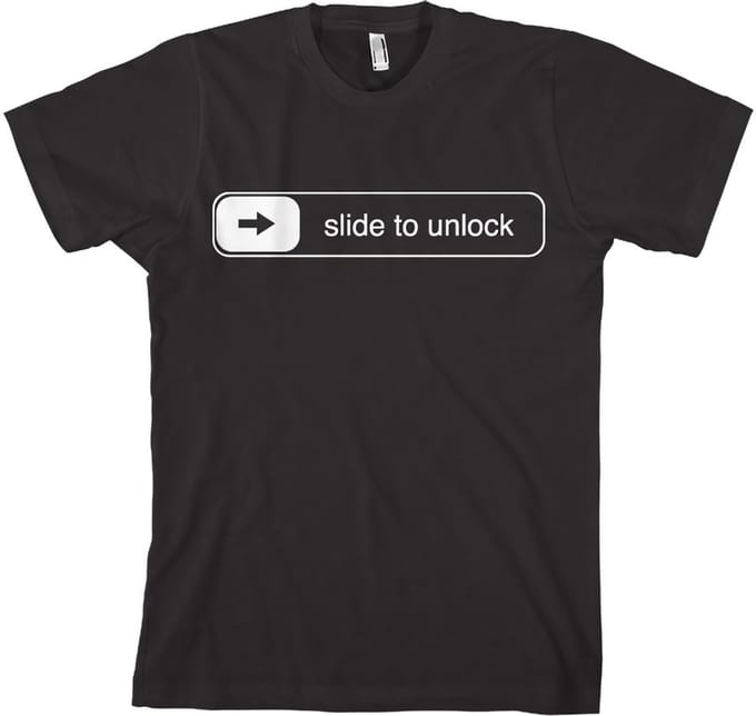 GEEK - T-Shirt Slide to Unlock (M)