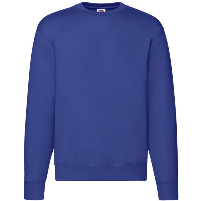 Fruit of the Loom Heren Premium Ingelegd Sweatshirt (Koningsblauw)