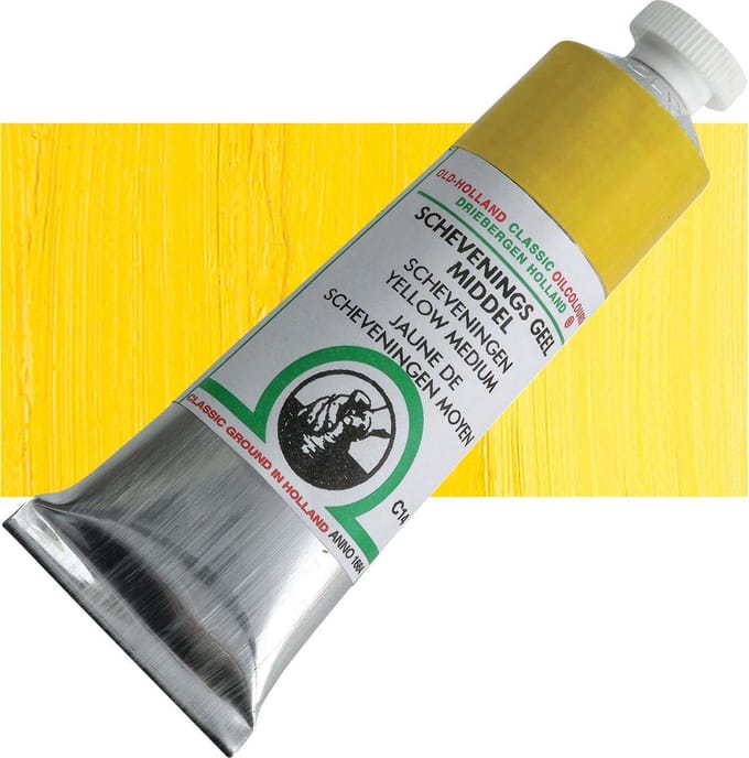 Oil paint Old Holland 40ml – 014 Scheveningen Yellow Medium