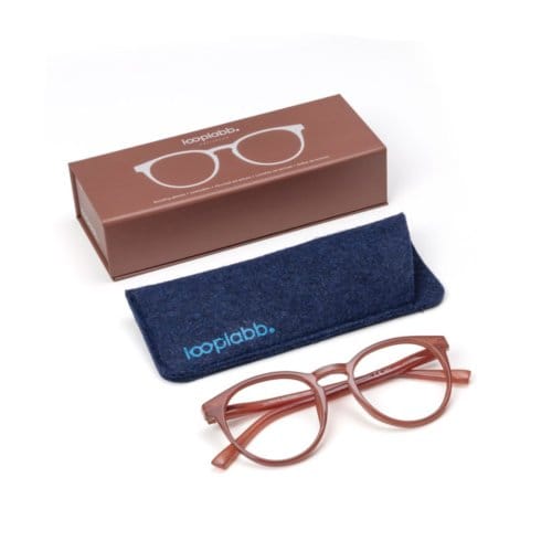 Looplabb leesbril sterkte +1,00 model papillon mauve