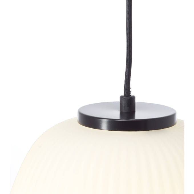 Brilliant Hanglamp Kaizen zwart met wit Ø 25cm - 60153/76