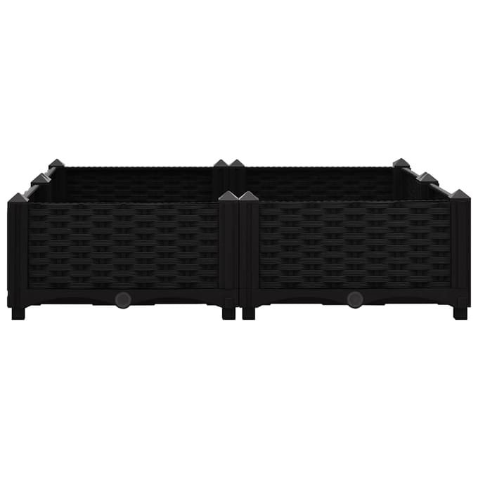 vidaXL Plantenbak verhoogd 80x80x23 cm polypropyleen