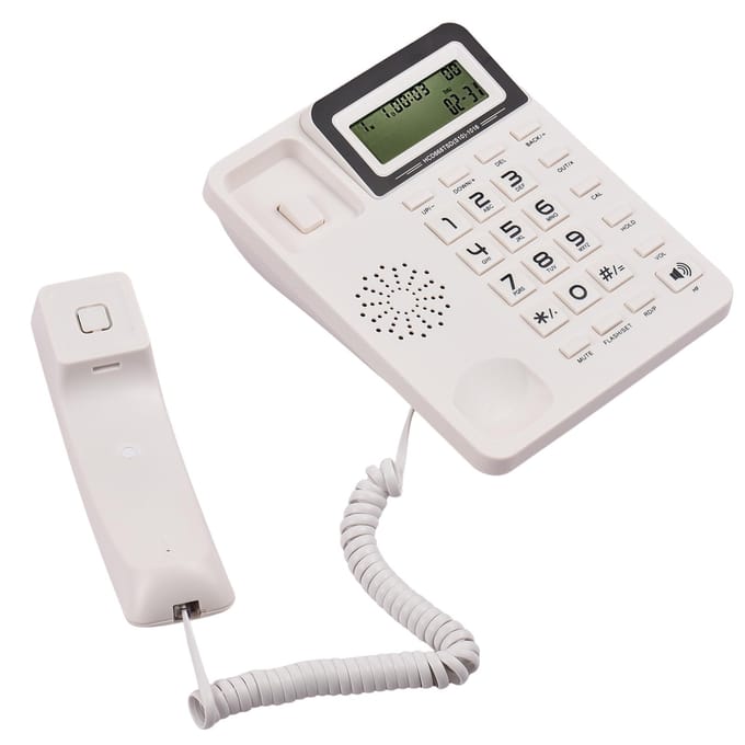 Desktop Vaste telefoon Vaste telefoon met LCD-scherm Dempen Pauze Wachten Flitser Opnieuw kiezen beige