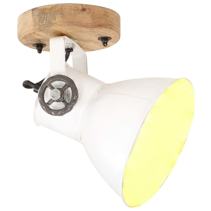 vidaXL Wand-/plafondlampen industrieel 2 st E27 20x25 cm wit