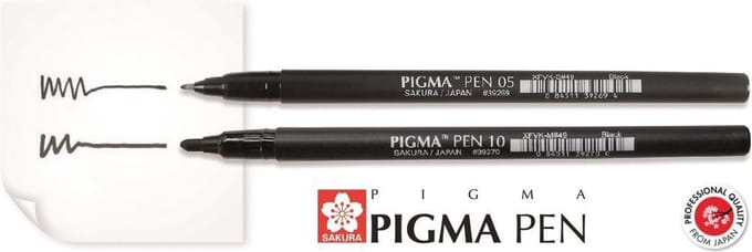 Sakura Pigma Pen Zwart Set 3