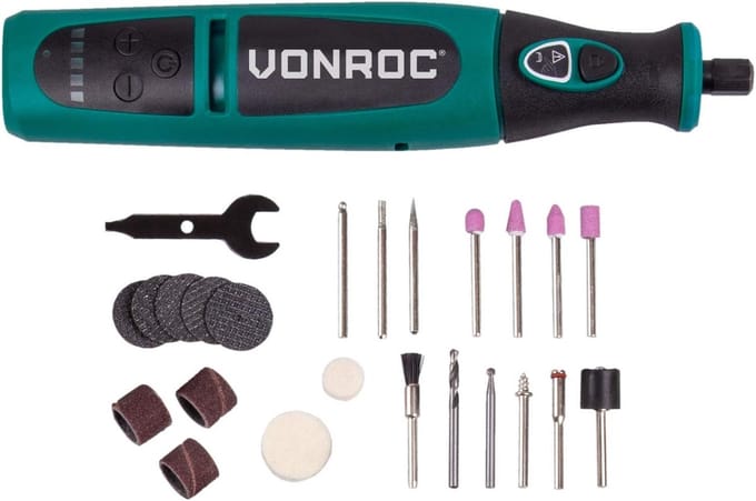 Draadloze Accu Multitool met 24 Accessoires en Oplader