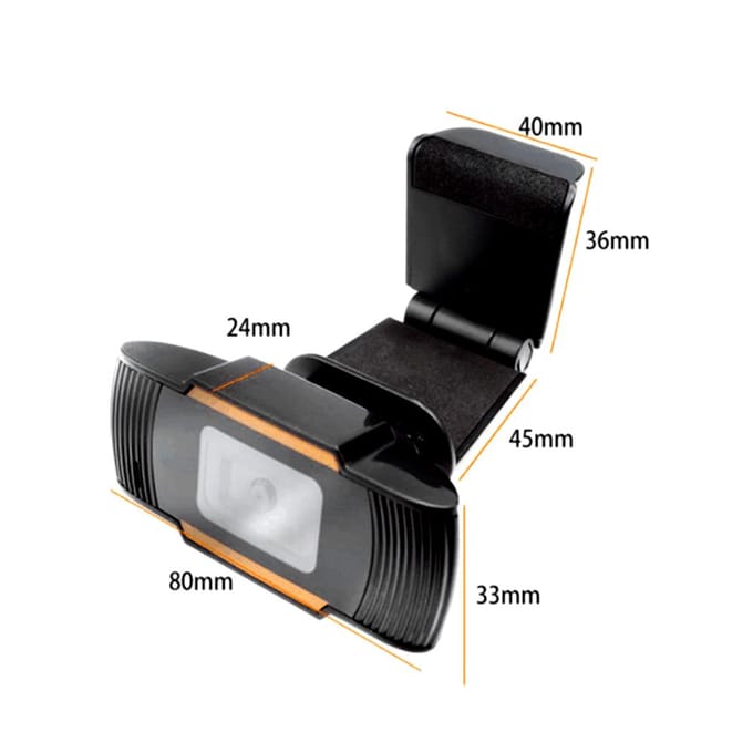 FHD 1080P Webcam Conferentiecamera HD Video Webcam Clip-on Camera Ingebouwde microfoon voor laptop-notebook zwart
