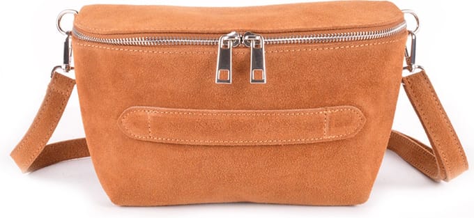 Giuliano suede heuptas Nora - cognac - made in Italy