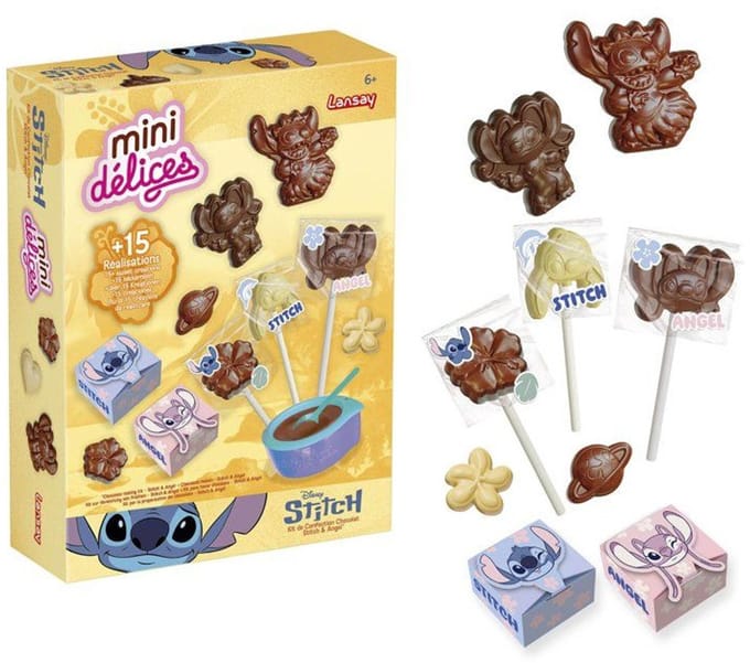 Mini Delights - LANSAY - Chocolademaakset met Stitch en Engel - Geschikt voor kinderen vanaf 6 jaar