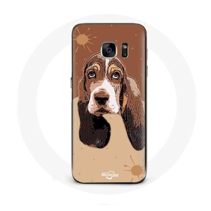 Case voor Samsung Galaxy S7 Edge Basset Hound Dog Face