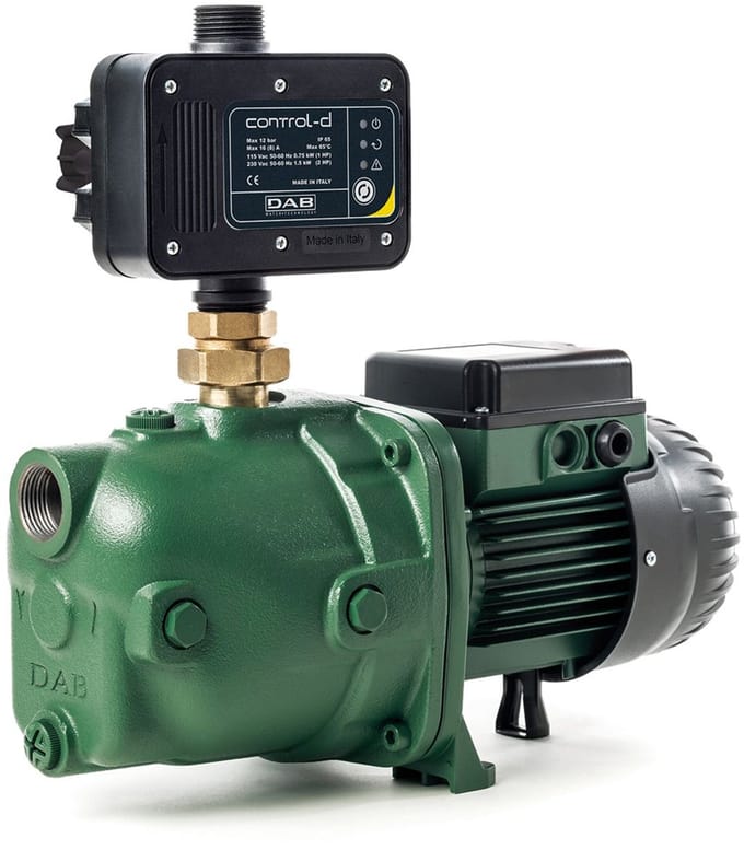 DAB Jet 132 M + DAB Control-D - Pompbesturing - Droogloopbeveiligingssysteem - Plaatsen op Beregeningspompen en Bronpompen Hydrofoorpomp