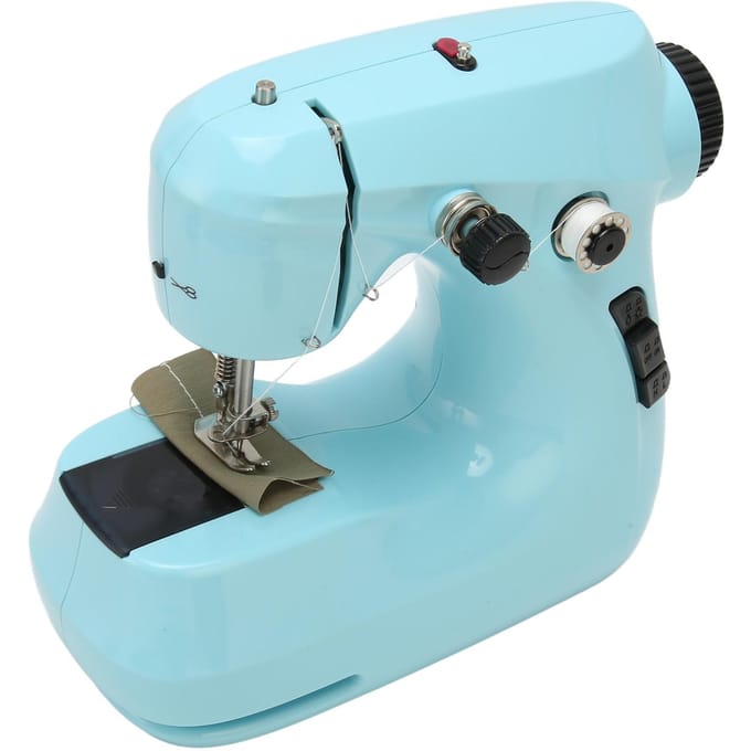 Mini Naaimachine Dubbele Voeding Schakelaar Draagbare Elektrische Kleine Naaimachine voor Beginners US Plug