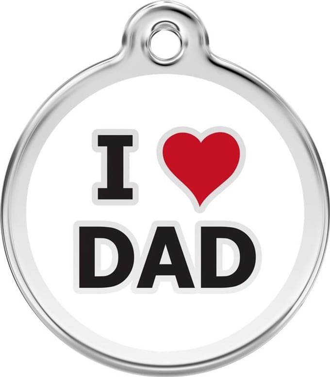 Red Dingo Hondenpenning 38 mm 'I love Dad'