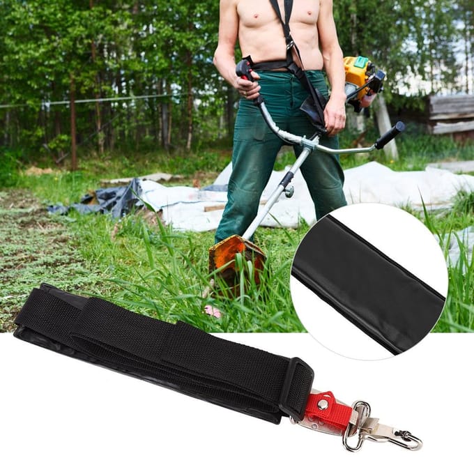 Harnais d'épaule pour débroussailleuse Sangle Sangles pour tondeuse à gazon pour débroussailleuse avec crochet de transport black