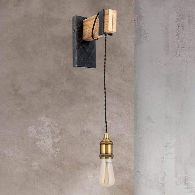 ORION Wandlamp Cellar van hout, 1-lamp