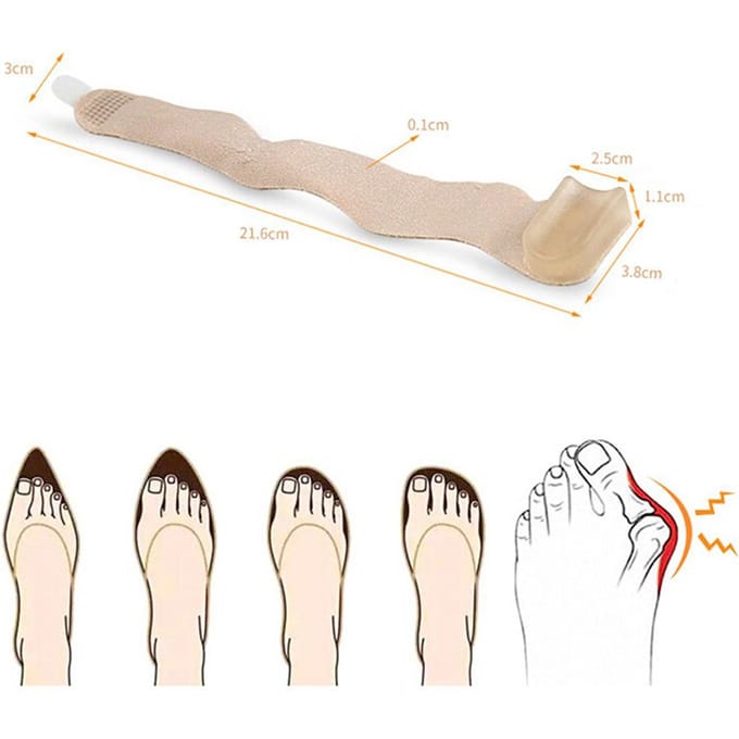 Hammer Toe Straightener Toe Wraps Splint to Realign Hammer Toe Overlapping Toe and Crooked Toes beige