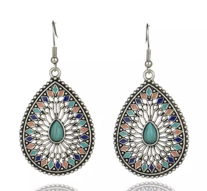 Jomide Oorhangers Vintage Dangle Blue - 1
