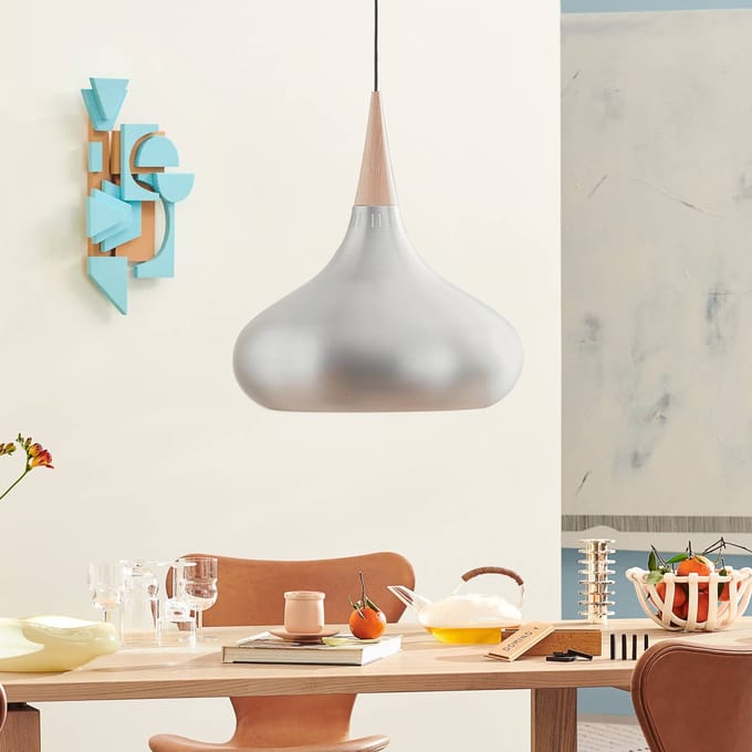 FRITZ HANSEN Orient P3 hanglamp aluminium/eiken Ø 50 cm