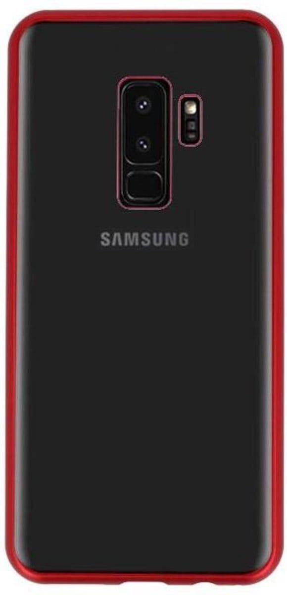 Rood Transparant Magnetisch Back Cover Hoesje voor Samsung Galaxy S9 Plus