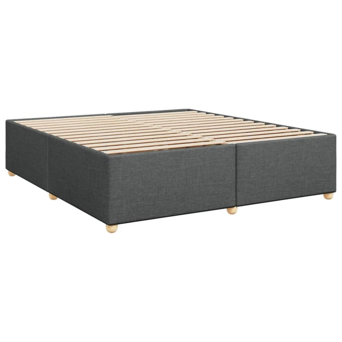 vidaXL - Bedframe - zonder - matras - stof - donkergrijs - 180x200 - cm