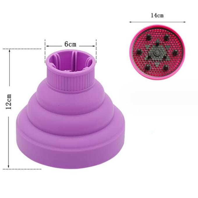 Salon Tool Zwart Roze Universele Siliconen Föhn Diffuser Cover Verstelbare Temperatuurbestendige Dispersie Drogende Föhn pink