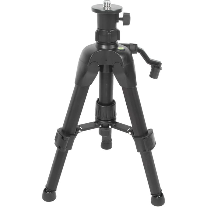 Niveau Statief 0.45m Telescopisch Verdikt Aluminiumlegering Nivellerend Statief Standaard met 3-Weg Stabilisator black