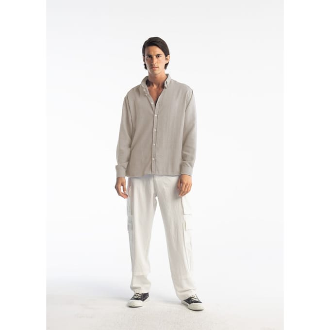 Overmaatse Knopenovershirt met Lange Mouwen