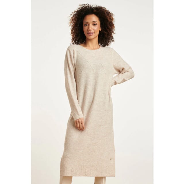 Smashed Lemon 24796 lange gebreide jurk met grafisch detail |